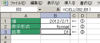 CELL関数の使用例