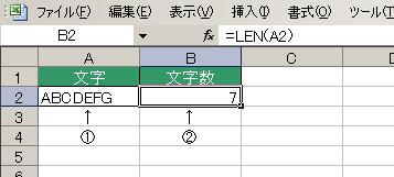 LEN関数の使用例